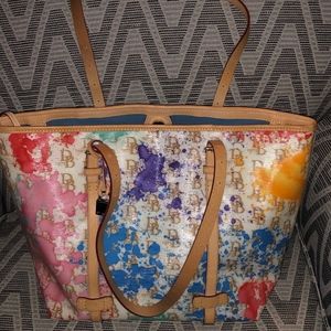 Large Dooney & Bourke Tote, Paint Splash Design